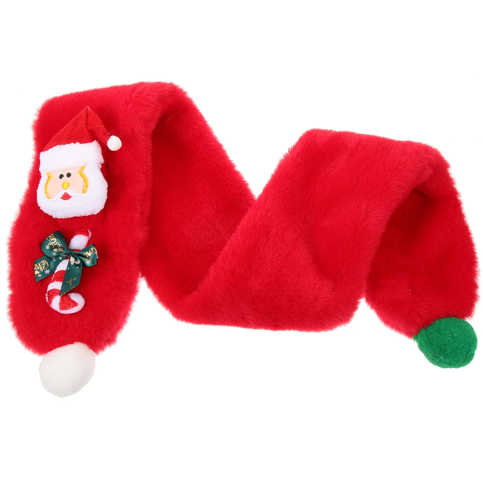 

2pcs /Set Cotton Scarf Christmas Themed Design Warm Breathable Neck Gaiter With Hair Tie Gift Set For Comfortable