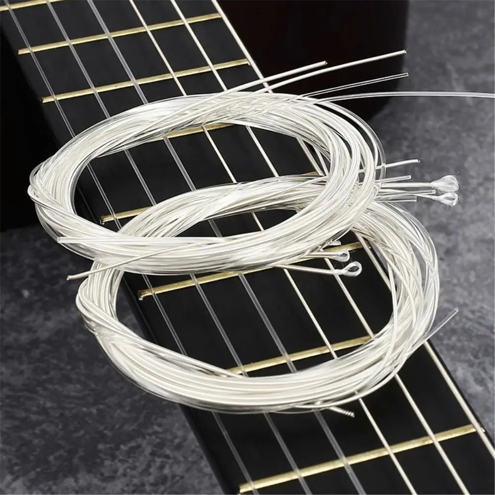 6Pcs New Classical Guitar Strings Acoustic Universal Guitar Nylon String Set Transparent String Set for Music Education Use