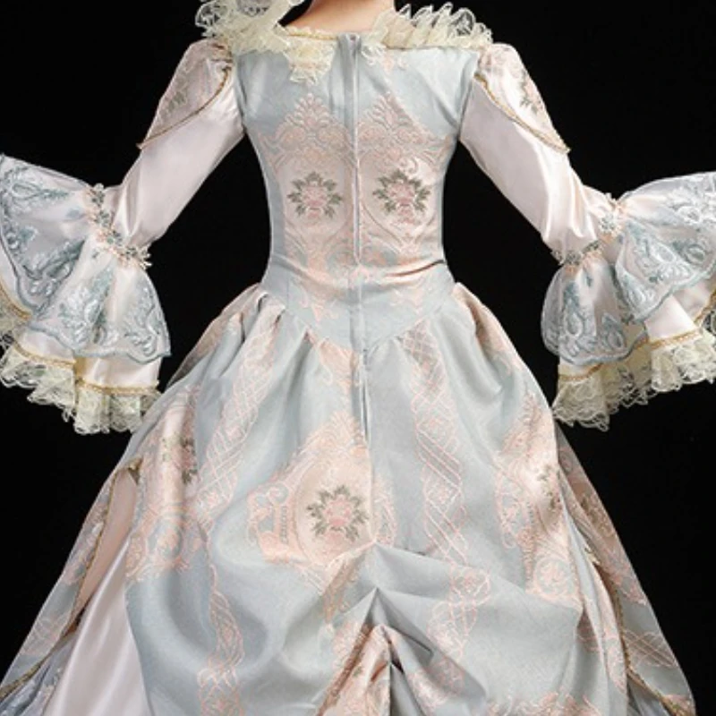 유럽 ​​법원 유럽 클래식 드레스 공연 무대 사진 생일 파티 소녀 Vestidos De Fiesta Elegante Diseñador