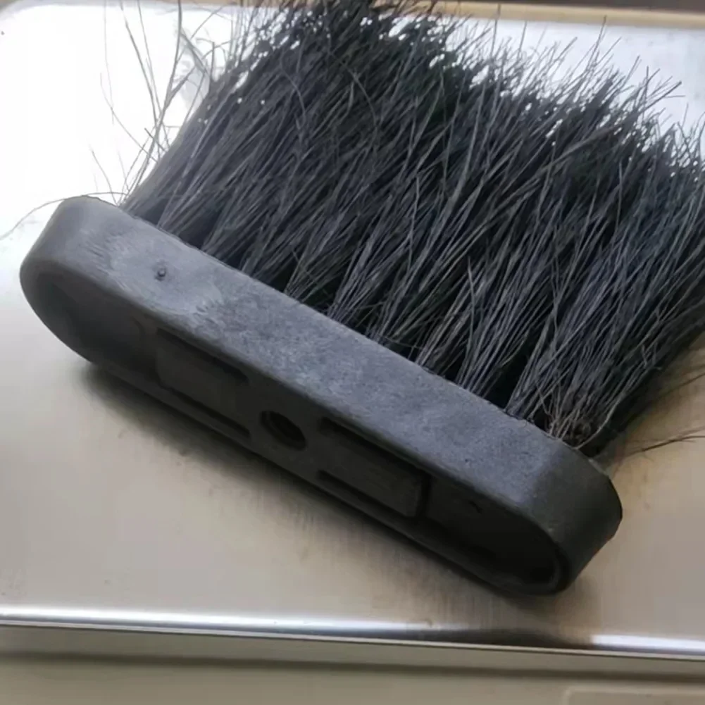 2 Pcs Wooden Handle Fireplace Brush Black 7/8cm Fireplace Brush For Chimney Dryer Pipe Fireplace Inner Wall Cleaning Tools