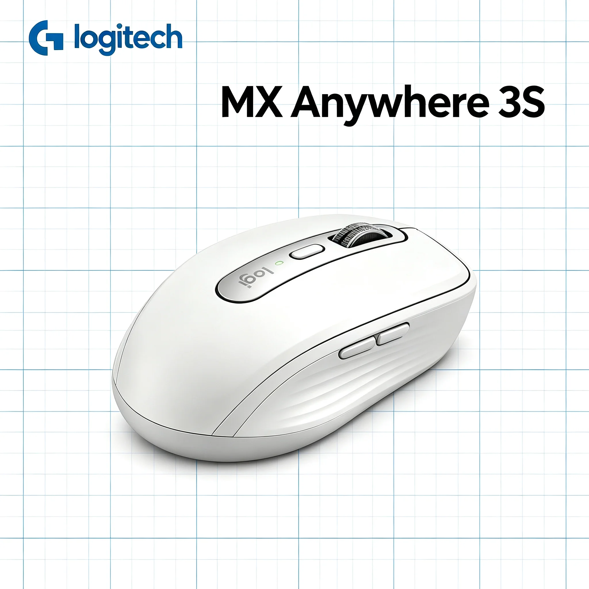 Logitech MX Anywhere 3S Bluetooth Silent Click Mouse, Rechargeable Ergonomic Travel Office Mice