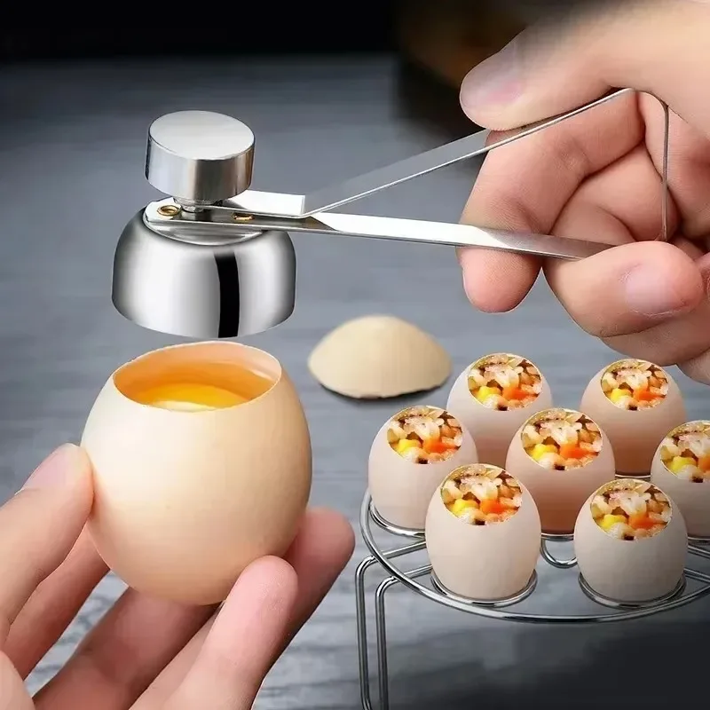 Kitchen Portable Tools Metal Opener Eggshell Cutter Double Head Egg Topper Shell Openers Household Accessories Supplies Tools