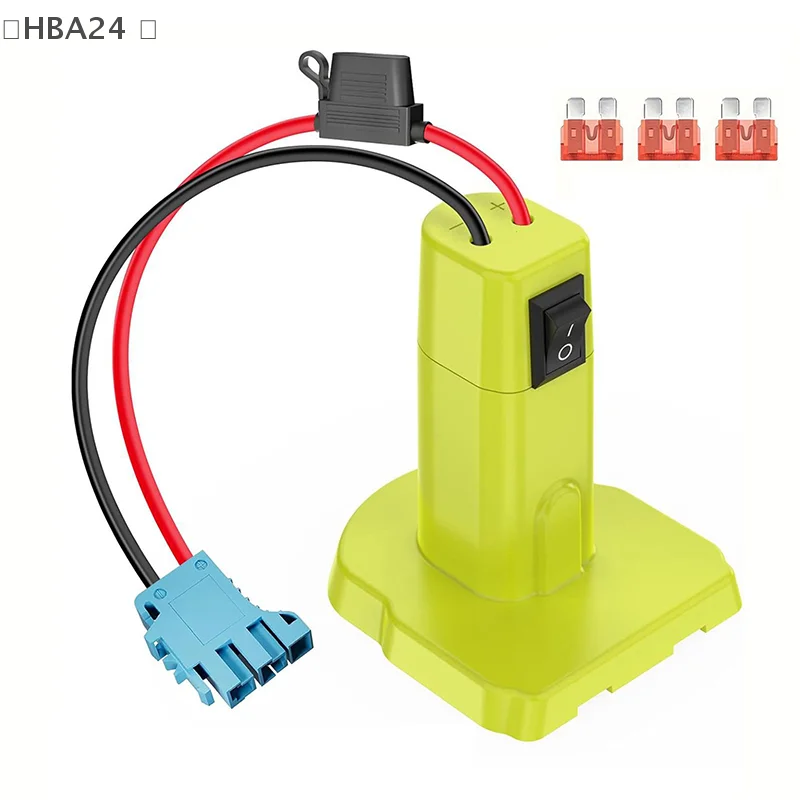 Power Wheels Adapter For Ryobi 18V Battery With Fuse Switch DIY Battery Adapter Connector For Ryobi 18V Nimh/Nicd/Li-ion Battery