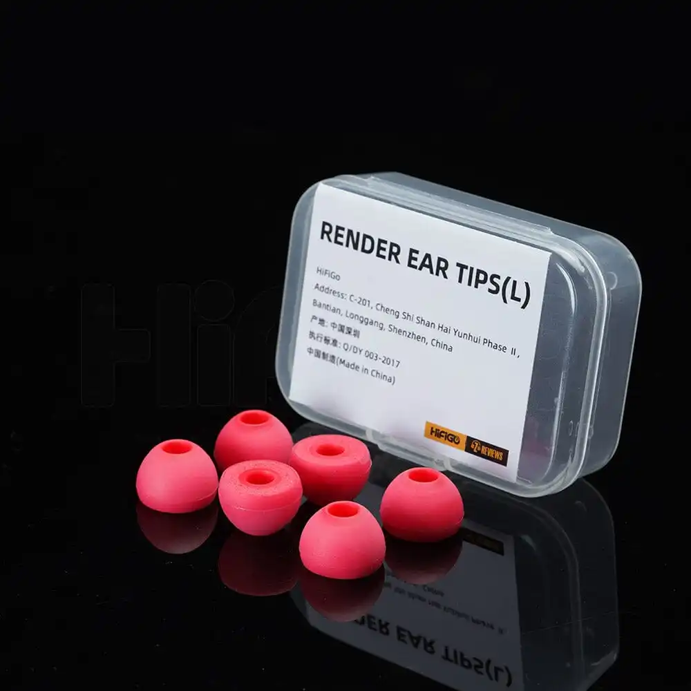 HiFiGo ZEOS Render Earphone Eartips, Deeper Lower End, Clearer Midrange,Professional Customized Silicone Sponge Ear Tips S/ M/ L