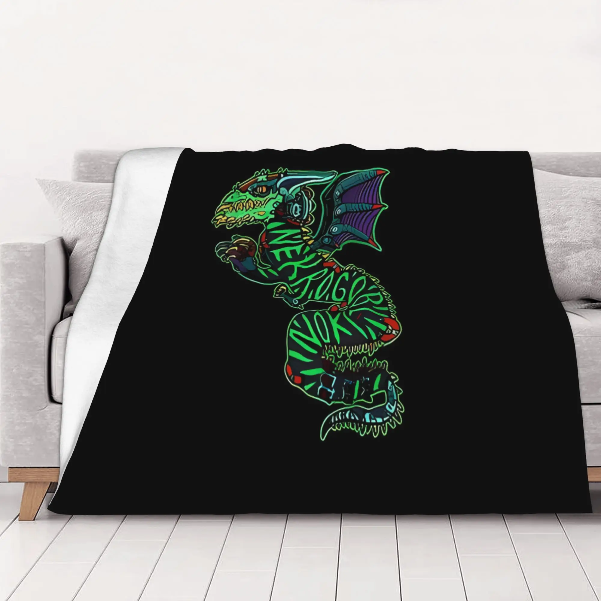 1PC home Cutecore Music  Merch  Hard Rock Nekrogoblikon Blanket Super Cosy Plush Home Living Room Sofa halloween
