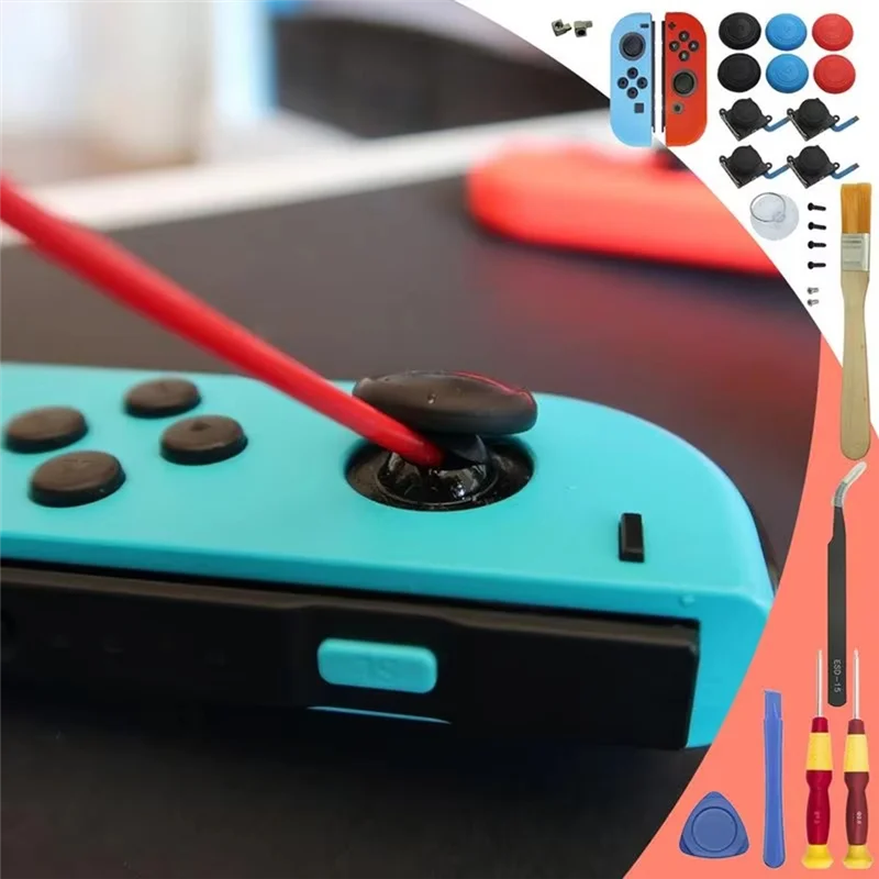 ABKQ-ジョイスティック修理セット正確なジョイスティックドライバーセットポータブルゲームパッドメンテナンスツール初心者ゲームデバイス用品