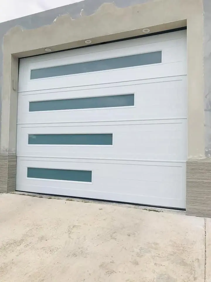 Rainproof Aluminum Tempered Glass Garage Door Electric Heavy Duty Garage Door Anti Corrosion Rust Prevention Garage Doors