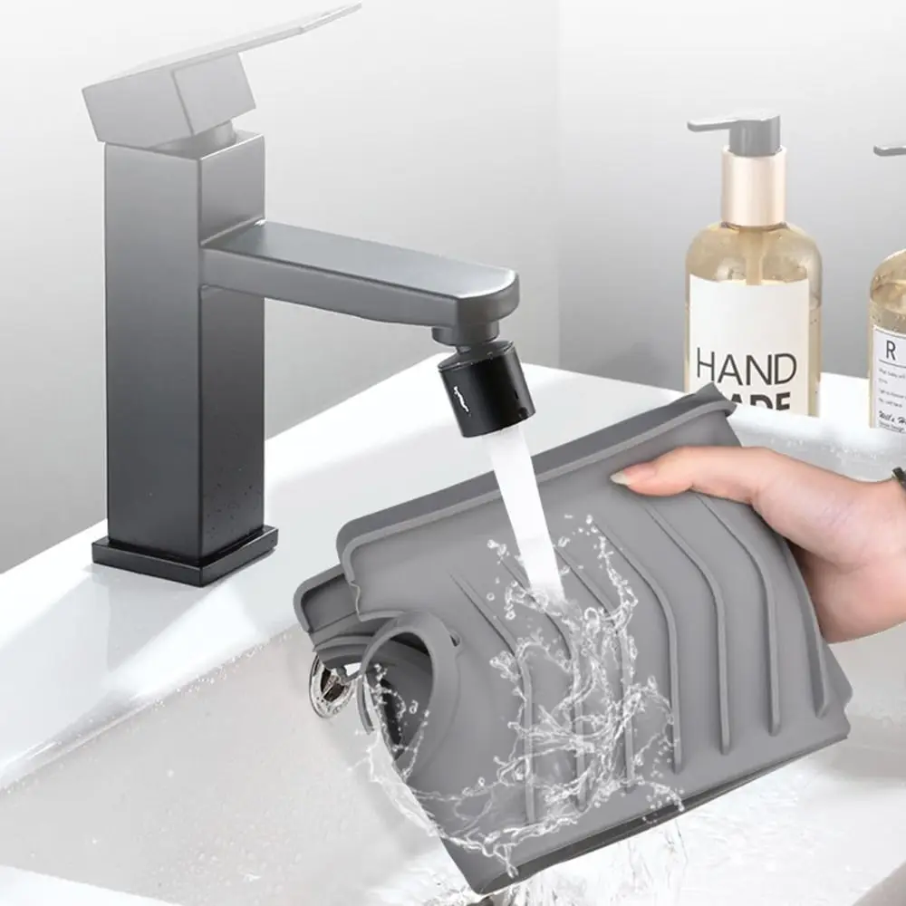 

Silicone Sink Splash Guard Foldable Splashproof Dish Soap Sponge Holder Flexible Multi-functional Sink Tray for Kitchen