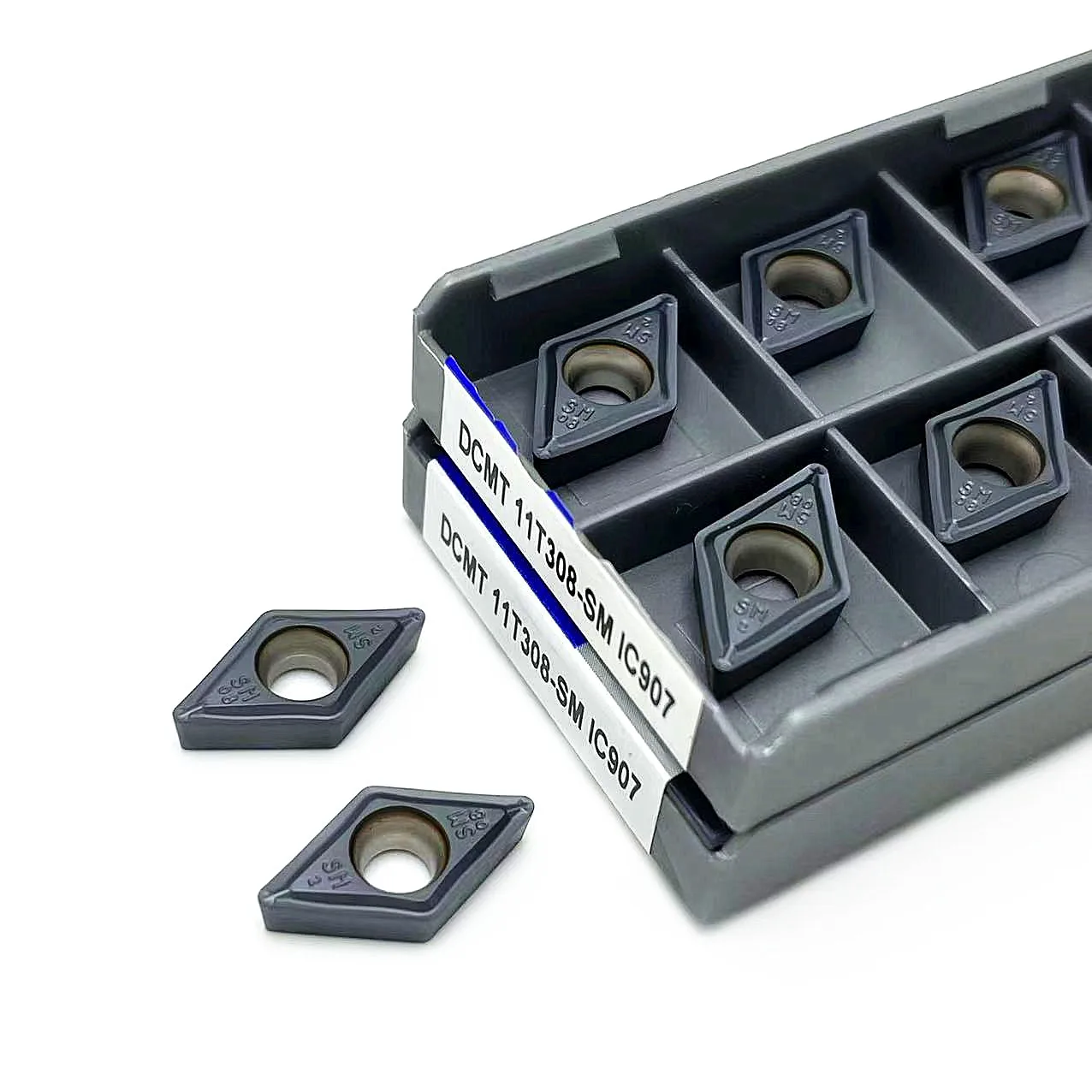 10 قطعة DCMT11T304 DCMT11T308 SM IC907/908 الداخلية تحول أداة التصنيع باستخدام الحاسب الآلي كربيد إدراج DCMT11T304 تحول سكين شفرة مخرطة