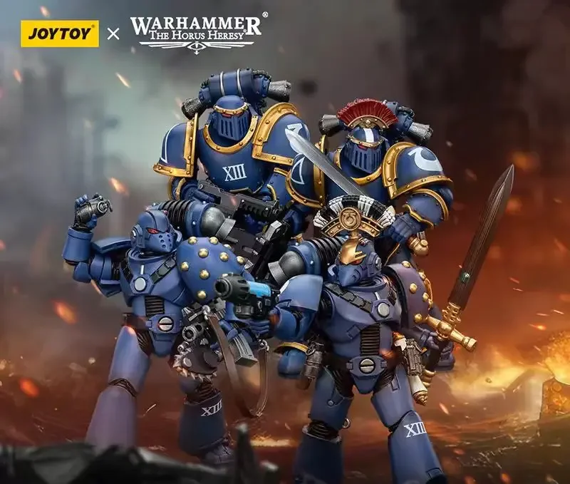 

Фигурки JOYTOY 40k 1/18, 12 см, ультрамарин, тактический отряд MKVI
