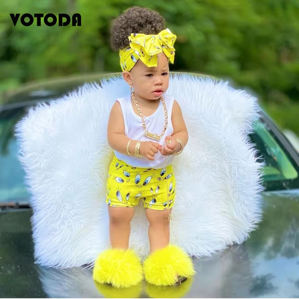 Summer Kids Fur Slides Furry Children Shoes Fluffy Real Fur pantofole Soft Flat Toddler Flip Flop Cute Girls peluche Shoes Child