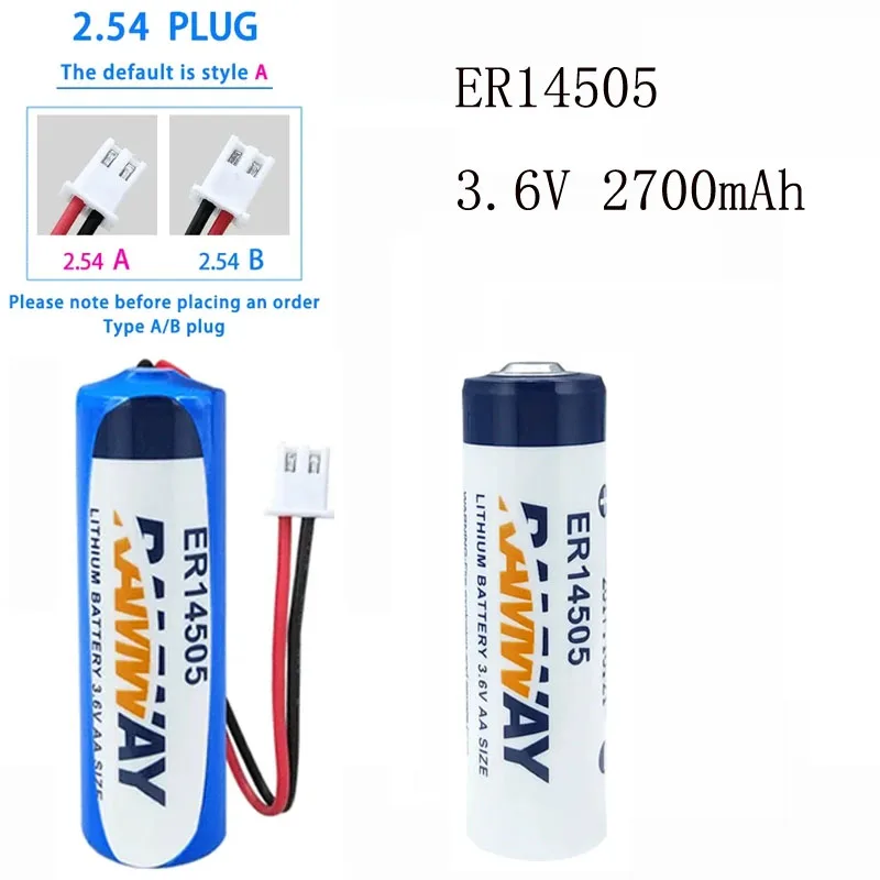 ER14505 3.6V 2700mAh Lithium Thionyl Chloride Battery For PLC Servo Absolute Value Encoder CNC Machine Tool Patrol Stick Locato
