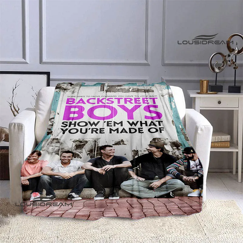 BSB band backstreet boys printed blankets Flannel Warm blanket Soft Cozy Blanket Travel Blankets bed linings Birthday Gift