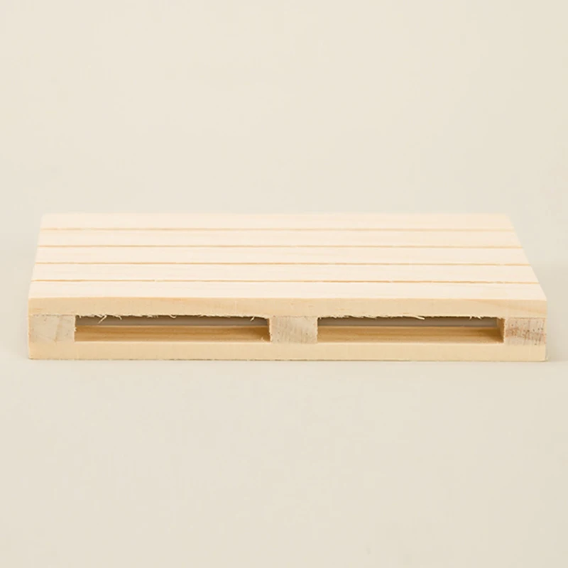 1 Pc 12*8*2cm Mini Wooden Pallet Beverage Coasters Insulation Pad Cup Coaster Pot Mat