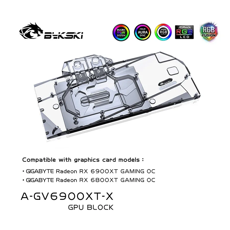 

Bykski 6900 XT GPU Water Cooling Block For GIGABYTE Radeon RX6900XT GAMING OC, GPU Cooler Liquid Cooling, A-GV6900XT-X