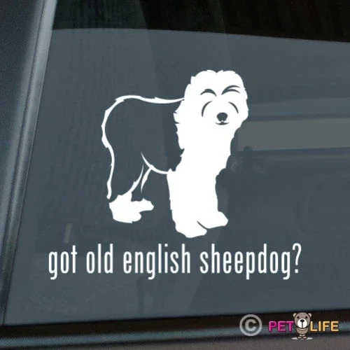 

For Got Old English Sheepdog Sticker Die Cut Vinyl - v2 oes Car decal