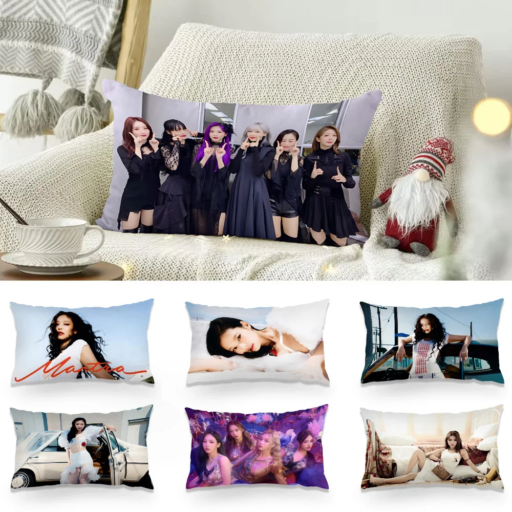 Double-sided Printing Rectangle Pillow Kpop Girl M-MantraS Music Case Bedside Pillowcase Sofa Cushion Cover Room Home Decoration