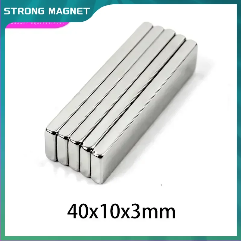 

5/10/20PCS 40x10x3mm Block Powerful Strong Magnetic Magnets N35 Quadrate Permanent NdFeB Magnet