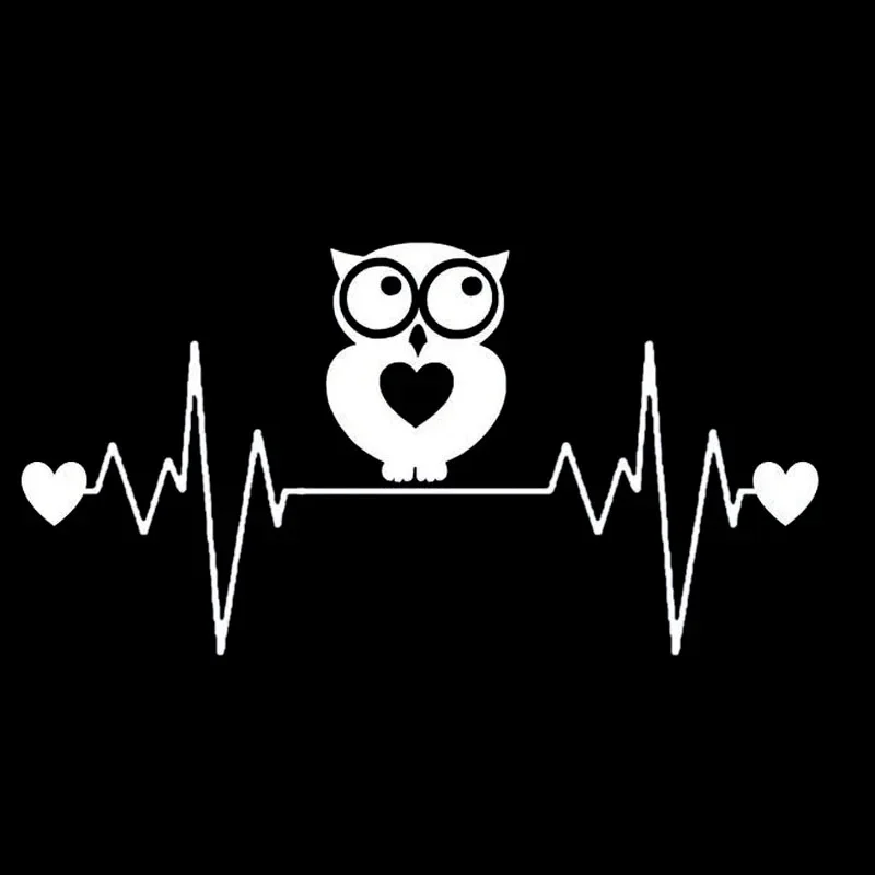 PVC Street Life Heartbeat Owl Pattern Accessories Baby on Board Sticker Cover Scratches Products Vehicle Supplies