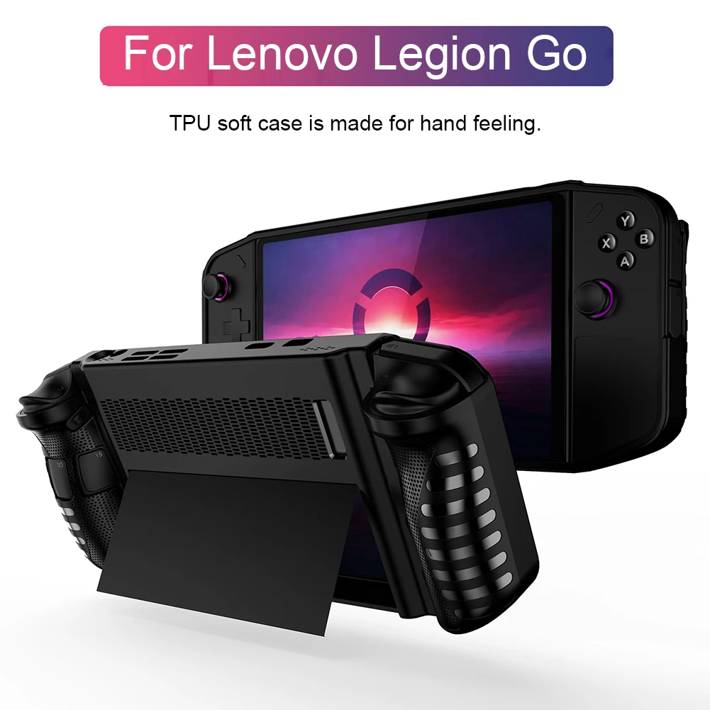

Защитный мягкий чехол из ТПУ для Lenovo Legion Go, чехол с ручкой, защитный чехол для игровой консоли с подставкой для Legion Go, аксессуары