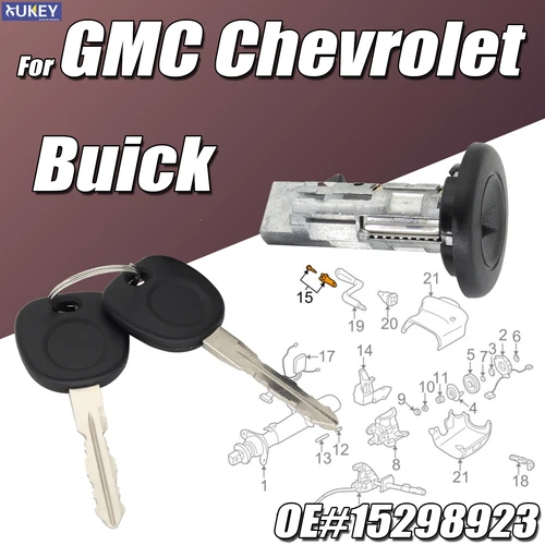 OE # 707835   Cilindro de bloqueo del interruptor de encendido para Chevrolet Avalanche Silverado Blazer S10 Suburban GMC Jimmy Sierra 01-07 Buick Tahoe