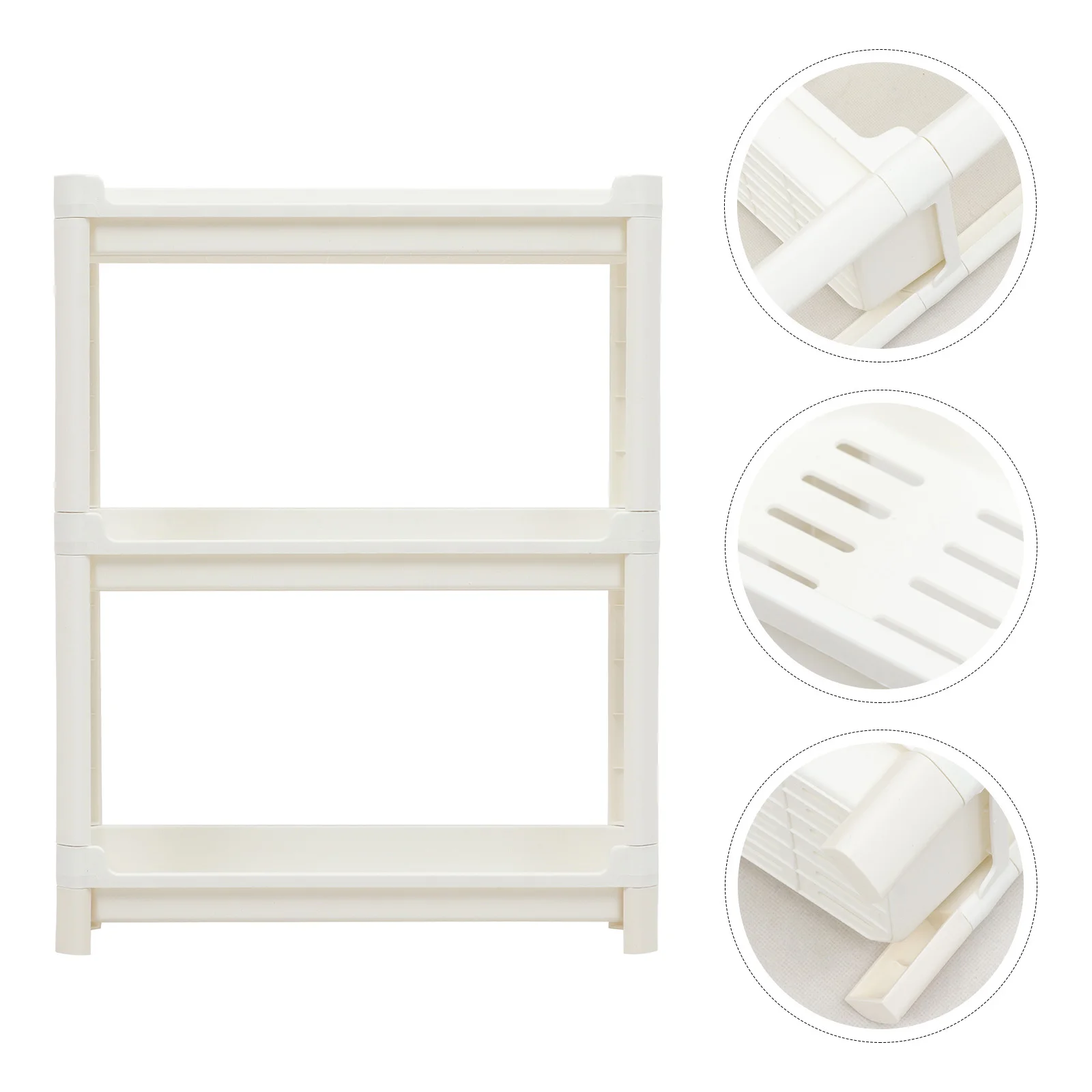 

1Pcs Plastic Corner Rack Multifunctional Compact Storage Shelf Home Bathroom Organizer Raised Feet Non Slip Breathable