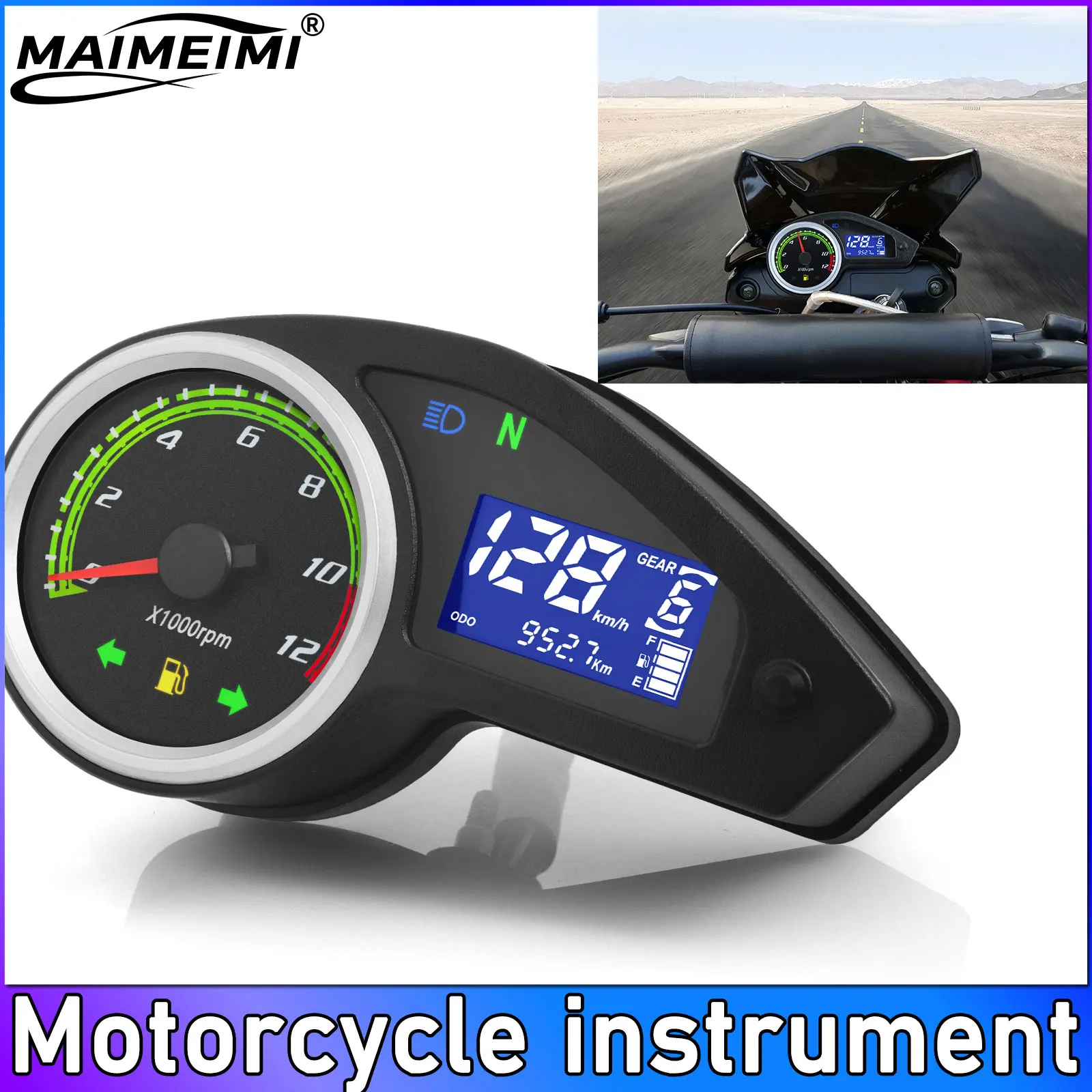 

Motorcycle Tachometer with Turn Signal Light for Honda NXR150 NXR125 Bros 2003-2014 CRV Digital LED Odometer Speedometer MPH