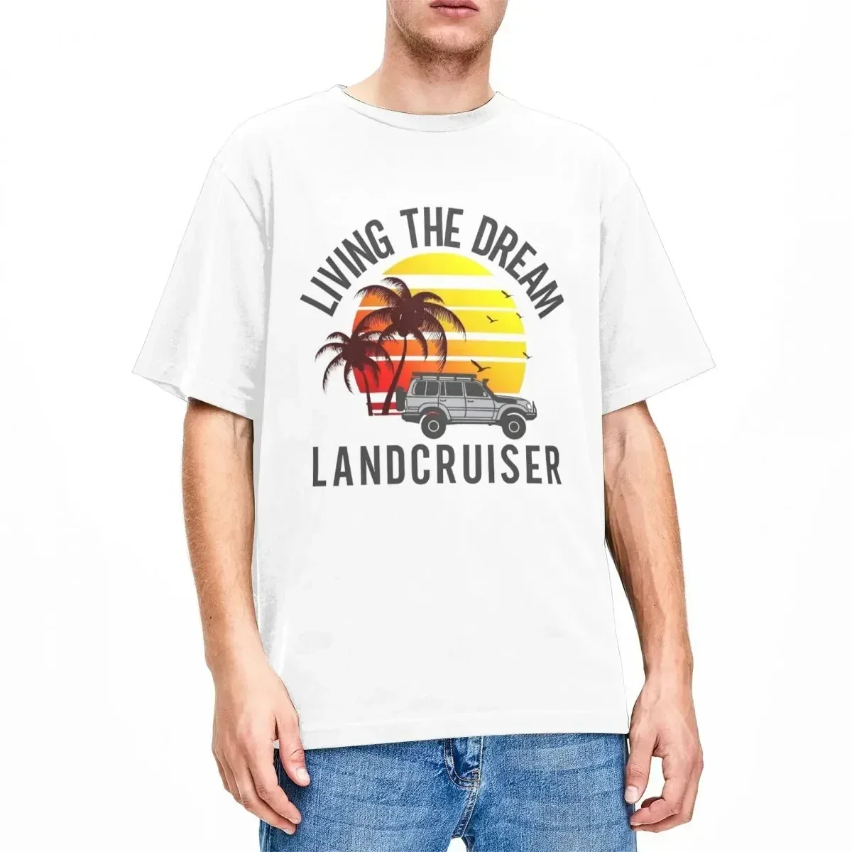 Living The Dream Landcruiser Shirt Accessories Men Women 100% Cotton Novelty Land Cruiser Off Road Tee Shirt Short Sleeve Tops