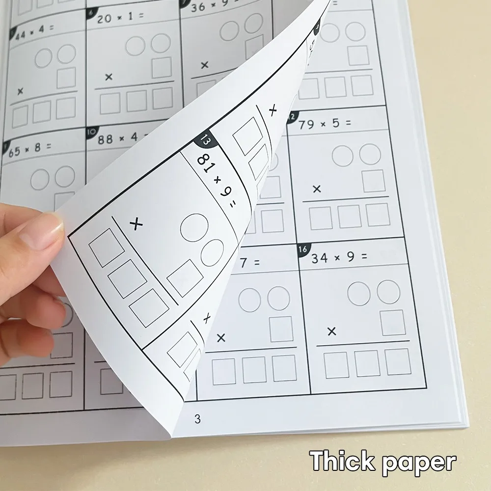 A4 Children's Multiplication and Division Writing Exercise Book Math Improvement Exercises Notebook Daily Practice