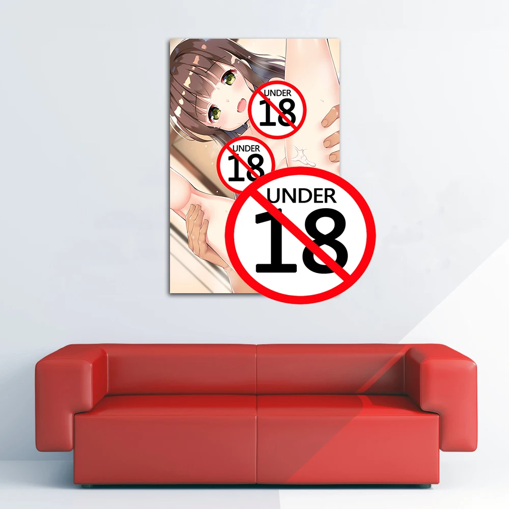 Naked Girl Sexy Kawaii Beauty Anime Posters Adult Cartoon Art Picture Canvas Printings Painting Wall Decor for Bedroom