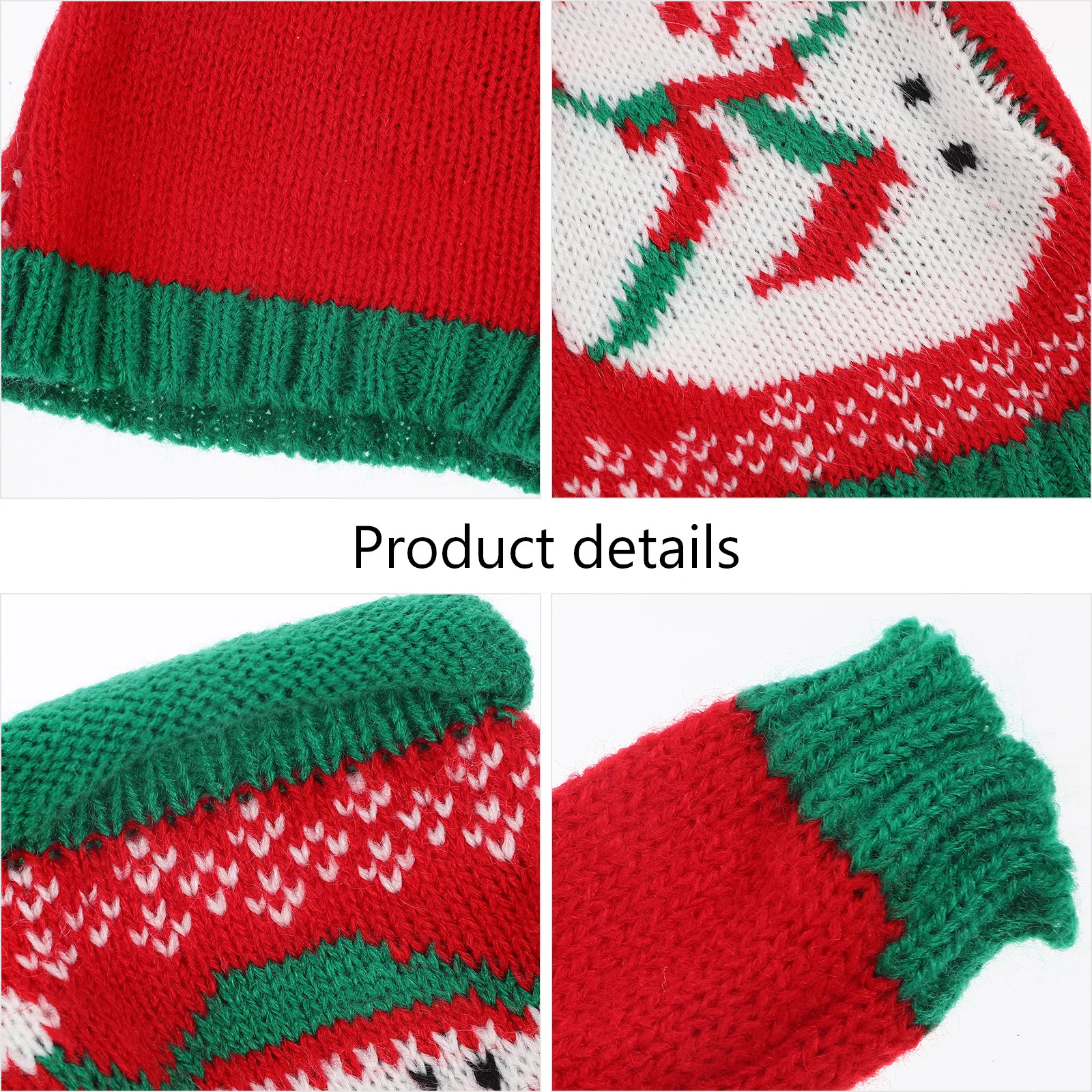 

1Set Red Wine Bottle Cover Xmas Knitted Wool Sweater Hat Reusable Washable Christmas Wine Bottle Clothes Party Table Decoration