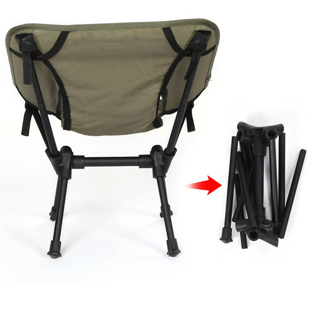 Silla plegable portátil ultraligera para acampar al aire libre, silla de pesca desmontable, herramientas de asiento de Picnic de viaje, silla de Luna plegable para playa