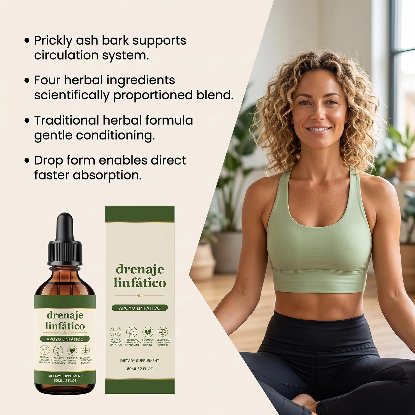 Herbal Lymph Support Drops Lymph Detox Cleanse Tincture Relieve Water Retention Natural Herbal Extract Body Health Care Drops