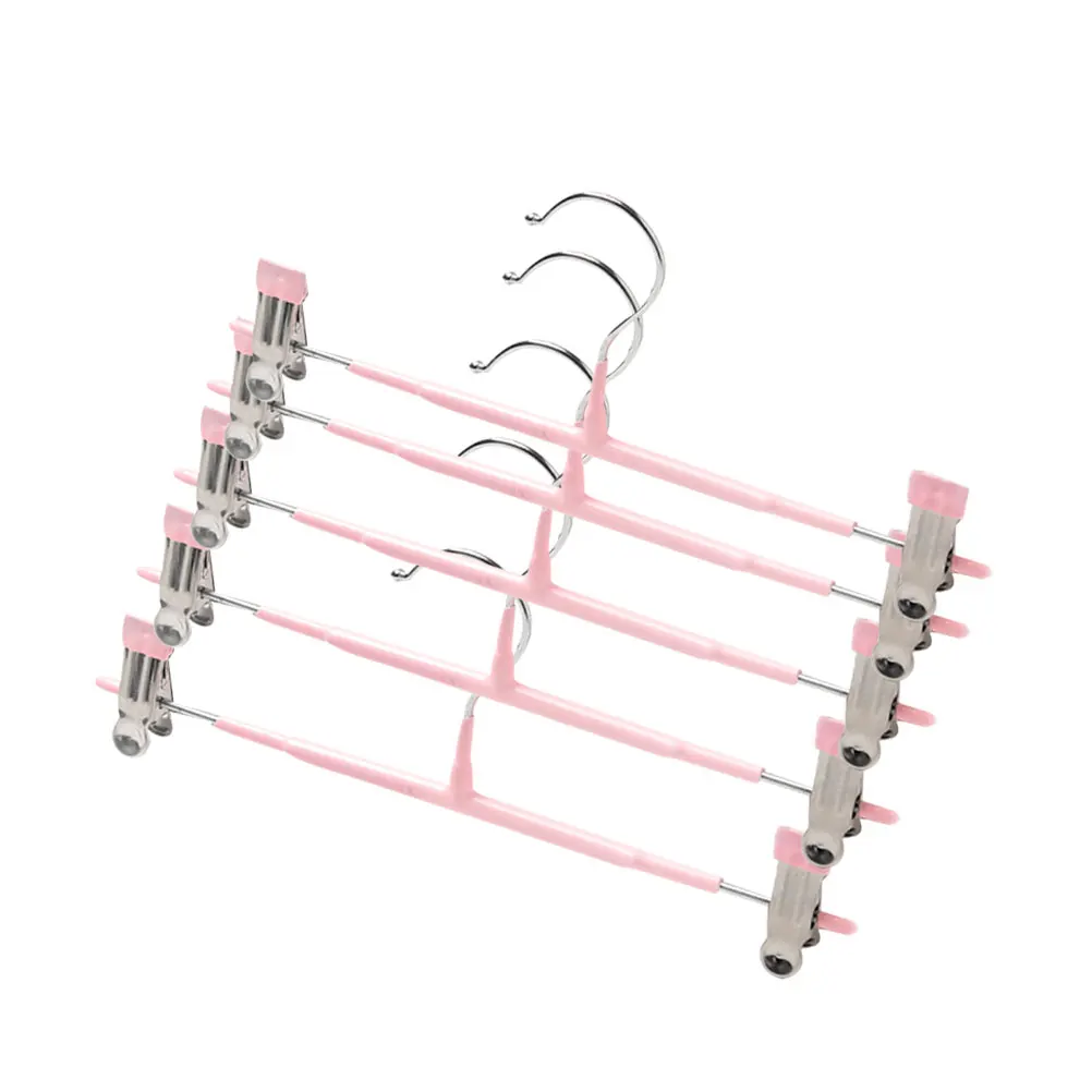 

5pcs Metal Clothes Hangers for Trousers Double Clips Non Slip Skirt Shorts Pants Wardrobe Organizers