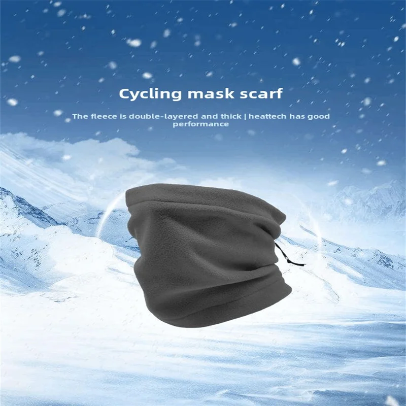 Polar Fleece Neck Tube Scarf Winter Ear Warmer Fishing Skating Running Sport Scarf Adjustable Neck Collar Neckerchief Cycling