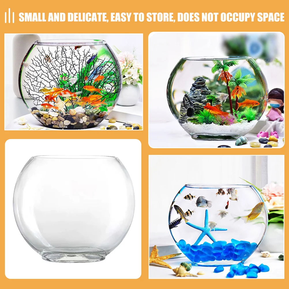 

Transparent Aquarium Tank Glass Terrarium Micro-Landscape DIY Plant Bottle Home Garden Office Decor Small Delicate Betta Tank