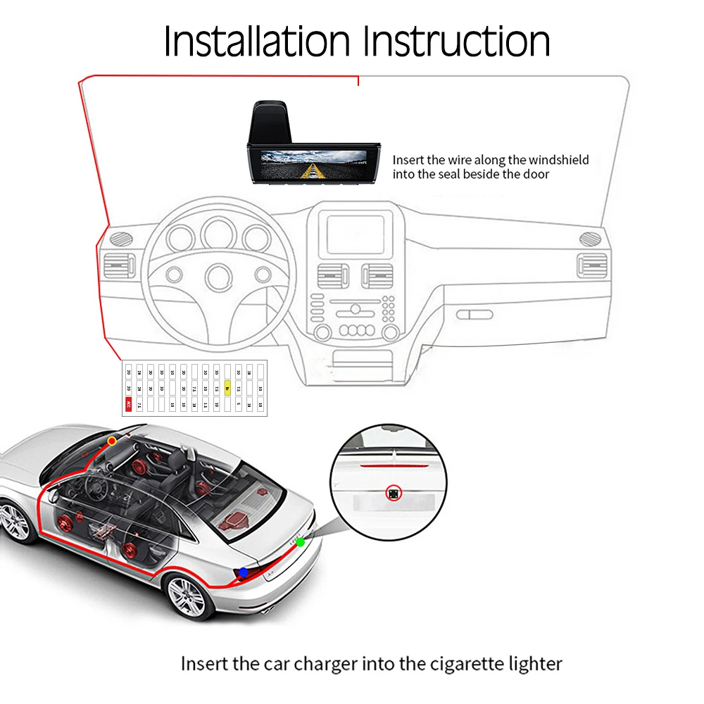 Carsanbo Car DVR 1080P Dash Driving Recorder Camera Video WiFi Voice Control WDR G Sensor Night Vision Emergency Parking Monitor