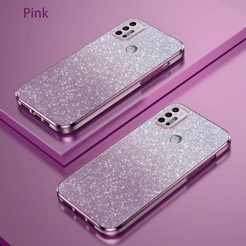 For Moto G30 Luxury Electroplated Glitter Phone Case For Motorola Moto G20 G10 Power Case Clear Soft Back Protective Cover