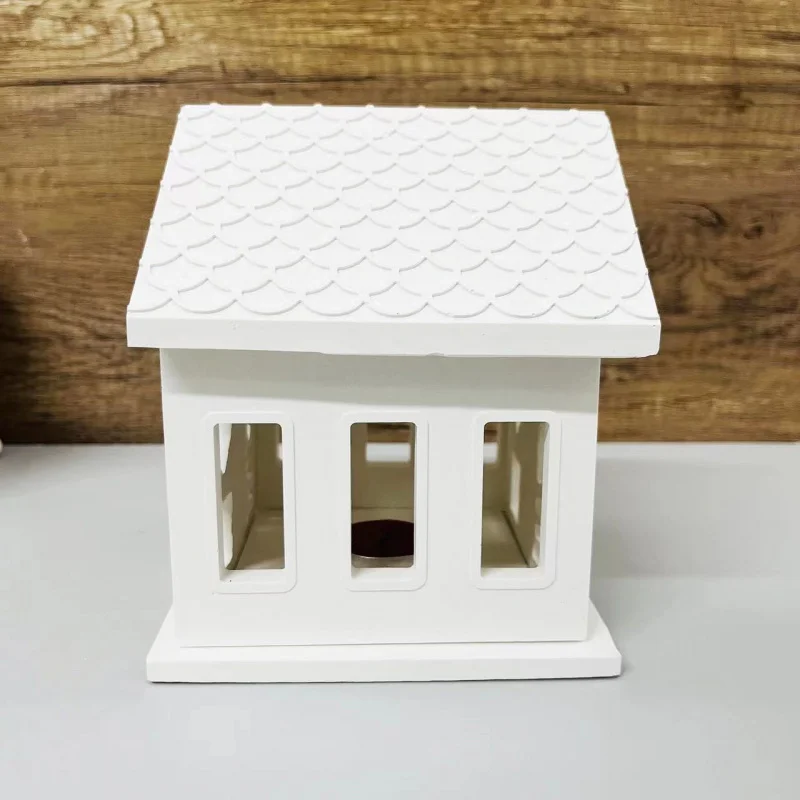 Splicing home Letter Hollow House Silicone Mold Creative Stitching House Candlestick Mold Furniture Furnishing Articles Mold