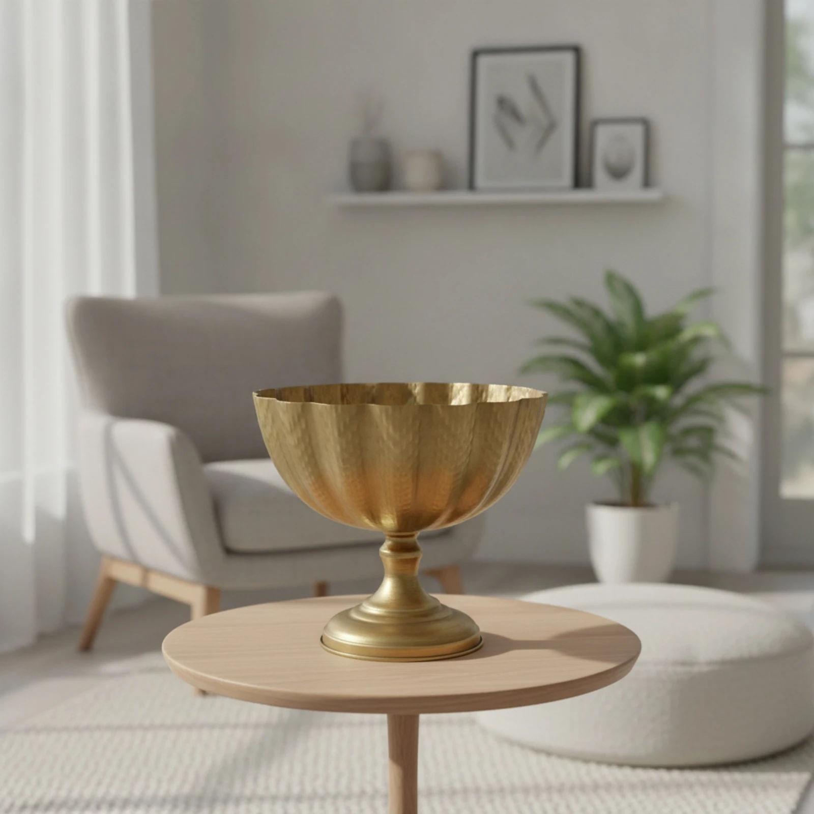 台座付き花瓶 スカラップリム付き取り外し可能な金属製花瓶 花 - Home Decor Vase のレビューと価格