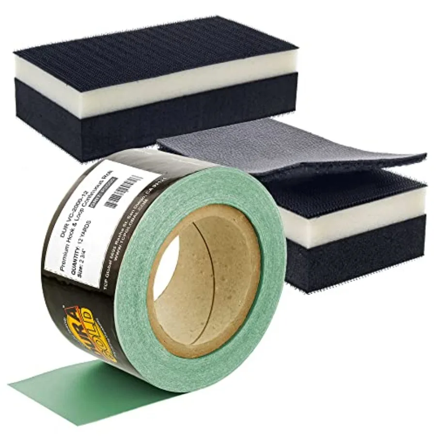 

Прямоугольный шлифовальный блок Pro Series 5" x 2-3/4" из ЭВА с двойной плотностью, двусторонний, на липучке, 2 шт. в упаковке - с адаптером PSA и абразивной наждачной бумагой 2000 грит.