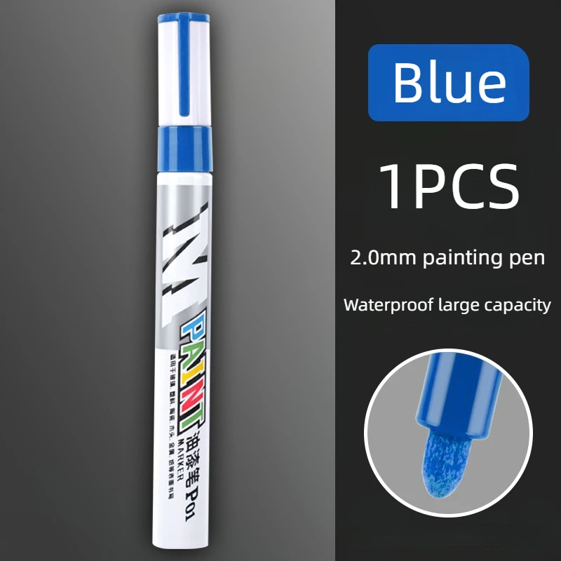 Autolak krassen reparatie borstel pen waterdicht waterverf markeerstift autoband loopvlak zorg automotive zwart wit rood zilver