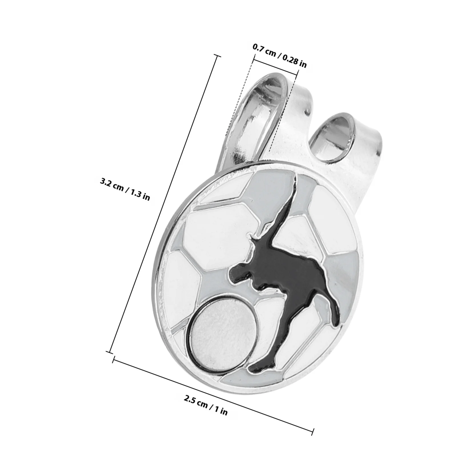 3 قطعة مشبك قبعة الجولف المعدنية علامة كروية قوية تستخدم متعددة الاستخدامات لمختلف القبعات ملحقات الجولف الأنيقة علامة كروية محمولة #4