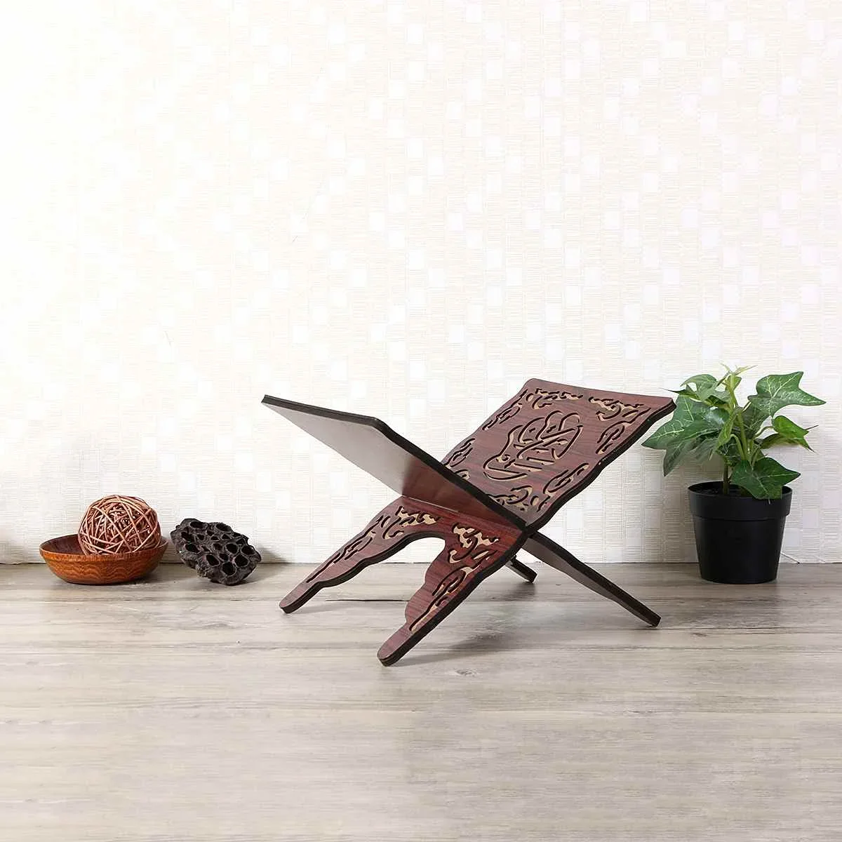 Wooden Book Stand Holder Quran Muslim 3 colors Decorative Removable Ramadan Allah Islamic Gifts Handmade Wood Book Shelf Decor