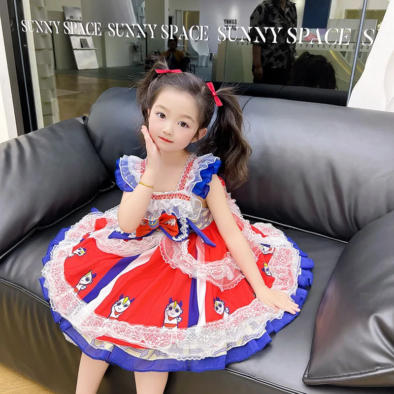 2024 estate nuova gonna principessa Ultraman cartone animato Anime Kawaii Lolita vestito ragazza regalo di compleanno vestito di moda abbigliamento Cosplay