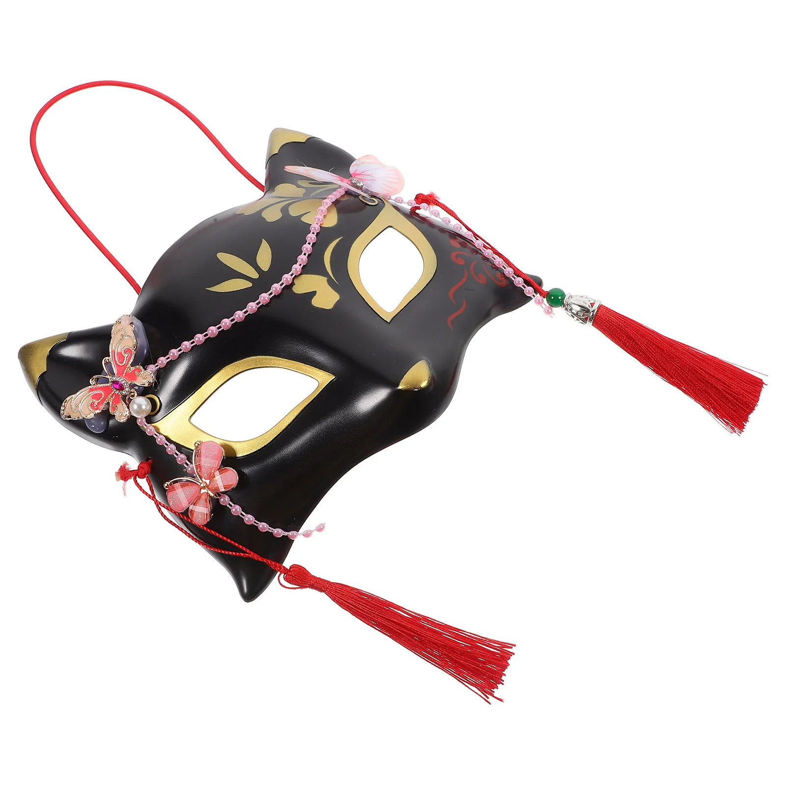 

Fox Half Face Mask ABS Material Comfortable Fit Halloween Cosplay Costume Masquerade Party Mask Party Accessories