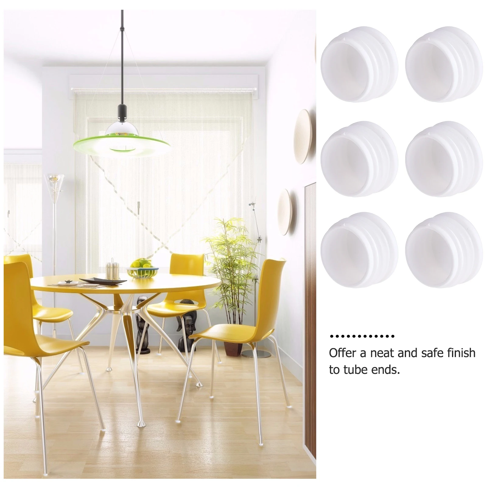 

50 Pcs Round Pipe Plug Furniture Leg Cap Plastic Floor Protectors Table Glide Insert Noiseless Wood Floor Protection