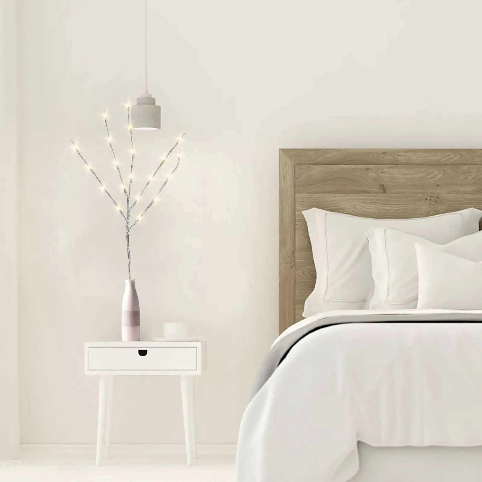 

1 шт., 20 светодиодных декоративных светильников для деревьев, водонепроницаемая лампа для веток, мягкий свет, романтическая атмосфера, для свадьбы