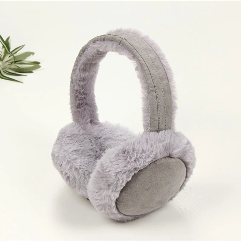 Soft Plush Ear Warmer Winter Warm Earmuffs for Women Men Fashion Solid Color Earflap Outdoor Cold Protection Ear-Muffs Ear Cover