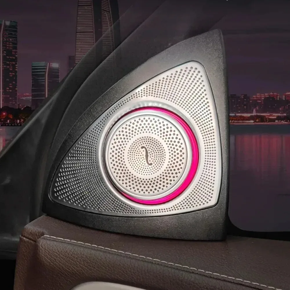 For Mercedes-Benz S-Class W222 3D Rotating Tweeter Speaker with 7/64 Colors Ambient Light